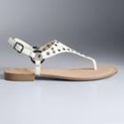 Simply Vera Vera Wang Fireworks Women's Sandals, Size: 5, White