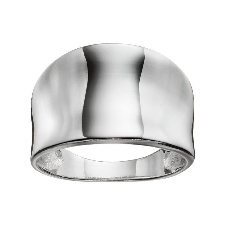 Primrose Sterling Silver Cigar Band Ring, Women's, Size: 8, Grey