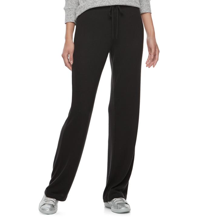 Juniors' So&reg; Brushed Lounge Pants, Teens, Size: Large, Black