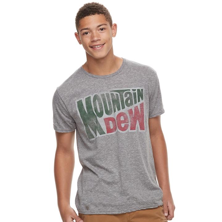 Men's Mountain Dew Tee, Size: Small, Med Grey
