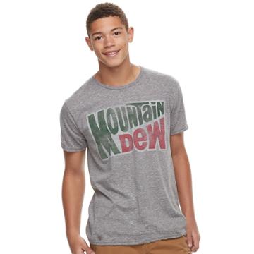 Men's Mountain Dew Tee, Size: Small, Med Grey