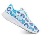 Nike Tanjun Print Grade School Girls' Athletic Shoes, Size: 6, Blue