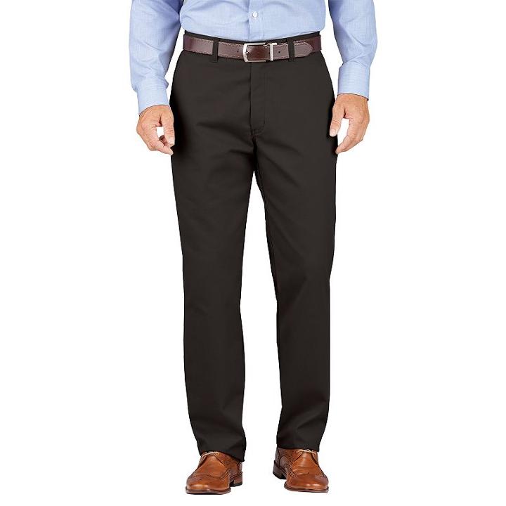 Men's Dickies Relaxed-fit Comfort-waist Khaki Dress Pants, Size: 38x32, Black