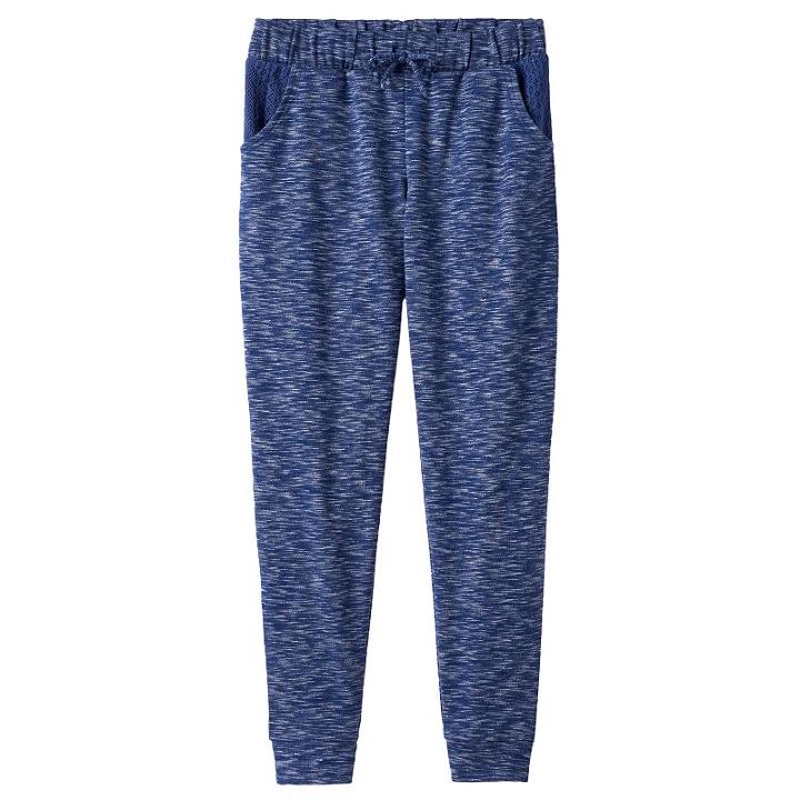 Girls Plus Size So&reg; Crochet Pocket Jogger Pants, Girl's, Size: 20 1/2, Blue