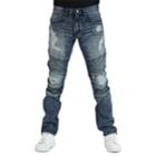Men's True Luck Yuna Moto Slim-fit Jeans, Size: 42x32, Dark Blue
