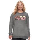 Juniors' Plus Size Her Universe Star Wars Logo Graphic Tunic Sweatshirt, Teens, Size: 3xl, Black