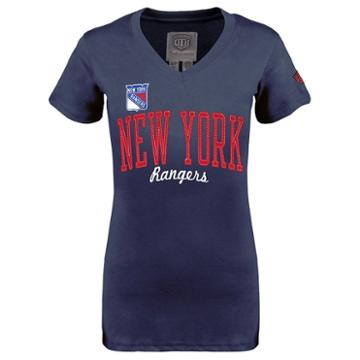 Women's Old Time Hockey New York Rangers Annie Tee, Size: Xxl, Blue (navy)