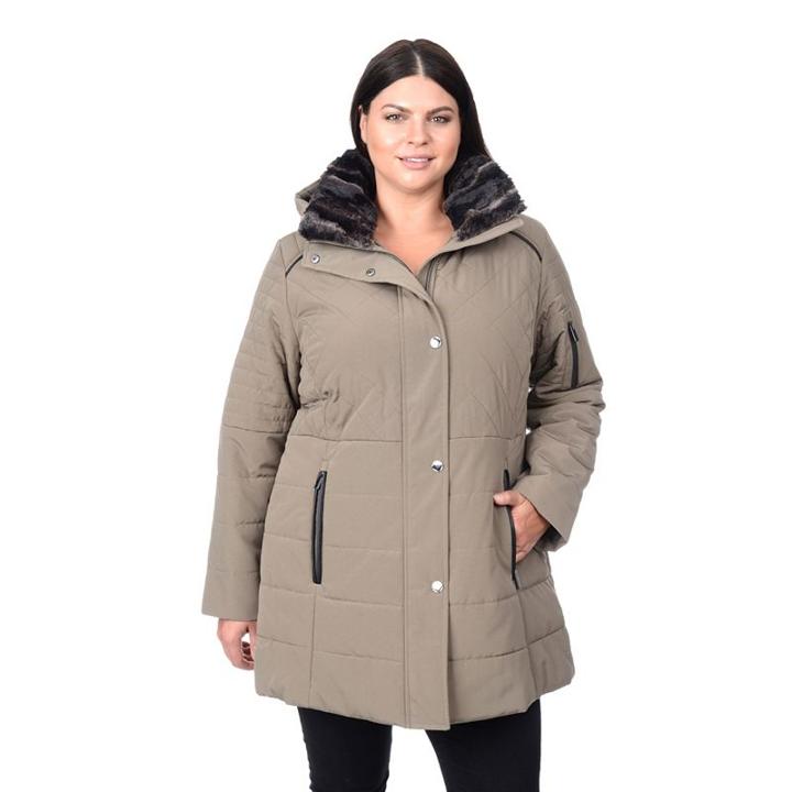 Plus Size Croft & Barrow&reg; Faux-fur Collar Quilted Stadium Jacket, Women's, Size: 1xl, Med Brown