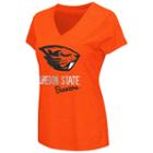 Women's Campus Heritage Oregon State Beavers V-neck Tee, Size: Xl, Grey (charcoal)