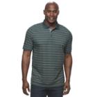 Big & Tall Croft & Barrow&reg; True Comfort Classic-fit Cool & Dry Striped Performance Polo, Men's, Size: 4xb, Green