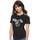 Women's Rock & Republic&reg; Born To Be Free Cold-shoulder Tee, Size: Xl, Black