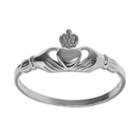 Sterling Silver Claddagh Ring, Women's, Size: 7, Grey
