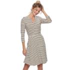 Women's Dana Shirred Buchman Shirtdress, Size: Large, Beig/green (beig/khaki)