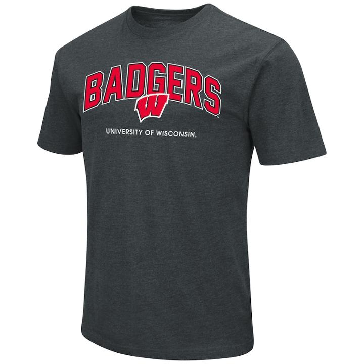 Men's Wisconsin Badgers Wordmark Tee, Size: Xxl, Dark Red