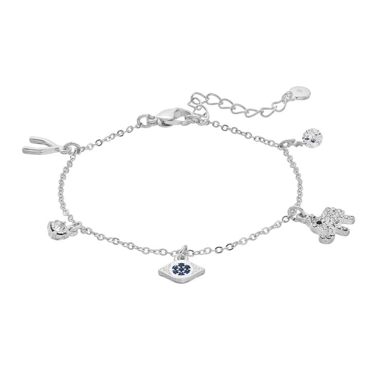 Lc Lauren Conrad Elephant & Wishbone Charm Bracelet, Women's, Blue