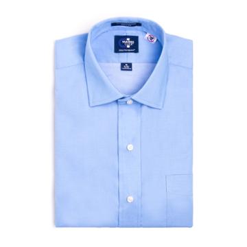 Men's Magnaclick Regular-fit Spread-collar Dress Shirt, Size: M-34/35, Blue