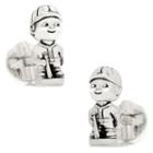 Baseball Bobble Head Cuff Links, Men's, Silver