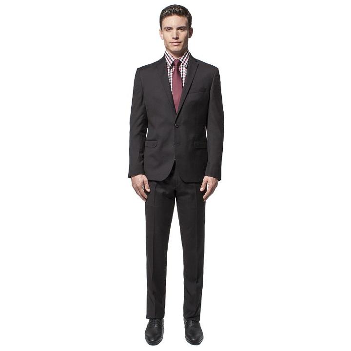Men's Nick Dunn Modern-fit Unhemmed Suit, Size: 48l 41, Black