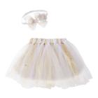 Girls 4-6x Gold Headwrap & Tutu Set, Girl's