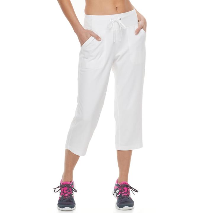 Women's Tek Gear® Straight Leg Capris, Size: Small, White