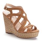 Jennifer Lopez Women's Espadrille Wedge Sandals, Size: 7, Lt Brown