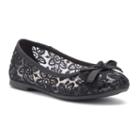 So&reg; Girls' Sequined Ballet Flats, Girl's, Size: 1, Black
