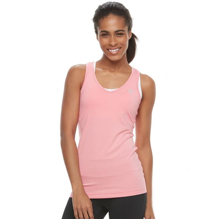 Women's Fila Sport&reg; Basic Racer Workout Tank Top, Size: Large, Med Pink