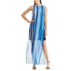 Petite Chaps Georgette Overlay Full-length Dress, Women's, Size: 14 Petite, Blue