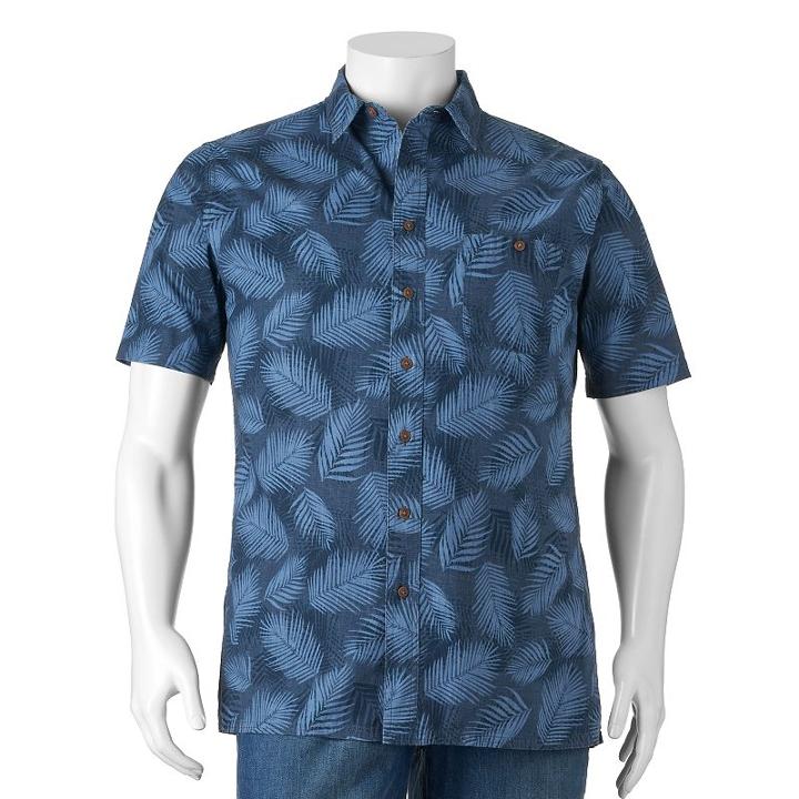 Big & Tall Croft & Barrow&reg; Classic-fit Patterned Crosshatch Button-down Shirt, Men's, Size: Xxl Tall, Dark Blue