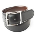 Men's Dockers Feather-edge Textured Reversible Belt, Size: 36, Grey (charcoal)