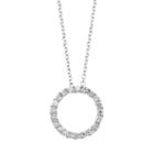 14k Gold 1/4 Carat T.w. Igl Certified Diamond Circle Pendant Necklace, Women's, Size: 18, White