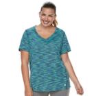 Plus Size Tek Gear&reg; V-neck Performance Tee, Women's, Size: 3xl, Blue (navy)