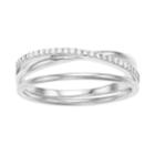 Love This Life Sterling Silver Cubic Zirconia Crisscross Ring Set, Women's, Size: 9