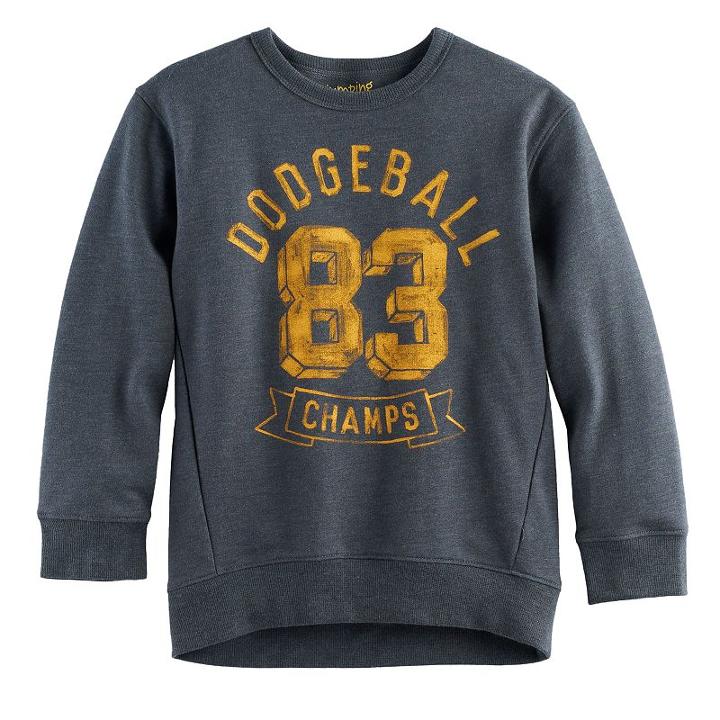 Boys 4-10 Jumping Beans&reg; Pullover Graphic Sweatshirt, Size: 7, Dark Grey