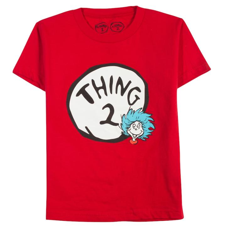 Boys 8-20 & Girls 7-16 Dad & Me Dr. Seuss Thing 2 Graphic Tee, Size: Xl, Brt Red