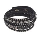 Mudd&reg; Studded Wrap Bracelet, Women's, Black