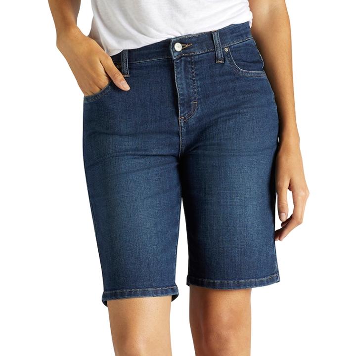 Women's Lee Kathy Relaxed Bermuda Jean Shorts, Size: 14 Avg/reg, Dark Blue