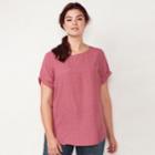 Plus Size Lc Lauren Conrad Keyhole Tee, Women's, Size: 0x, Pink