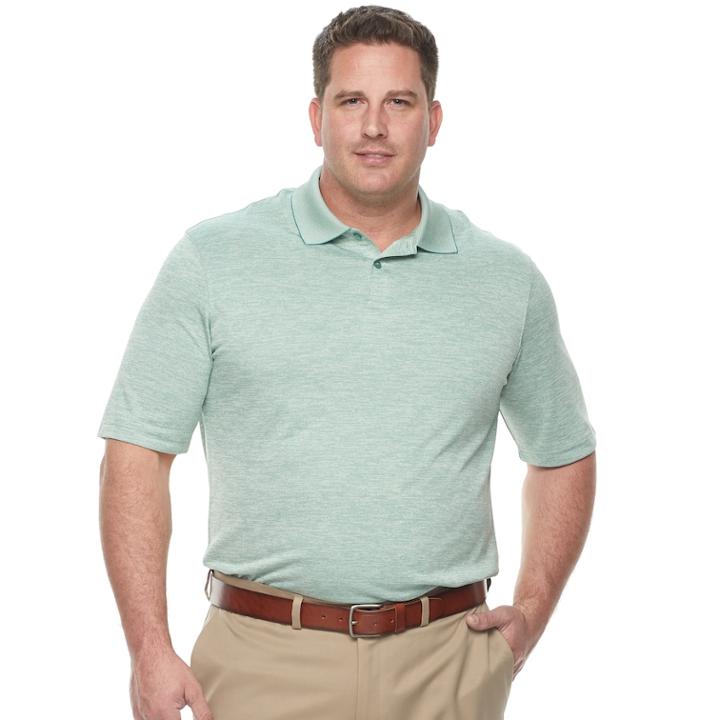 Big & Tall Haggar Regular-fit Space-dye Polo, Men's, Size: 4xb, Green