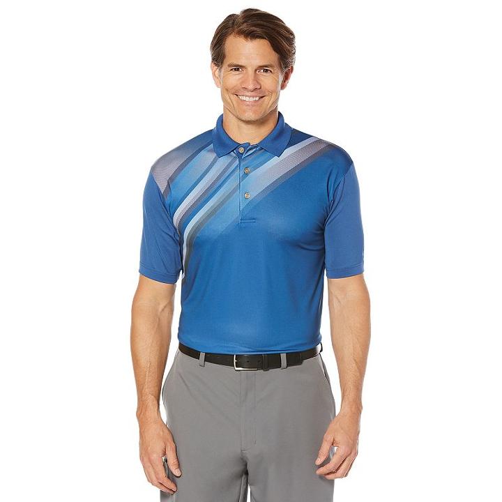 Men's Grand Slam Regular-fit Motionflow 360 Performance Golf Polo, Size: Xl, Blue Other