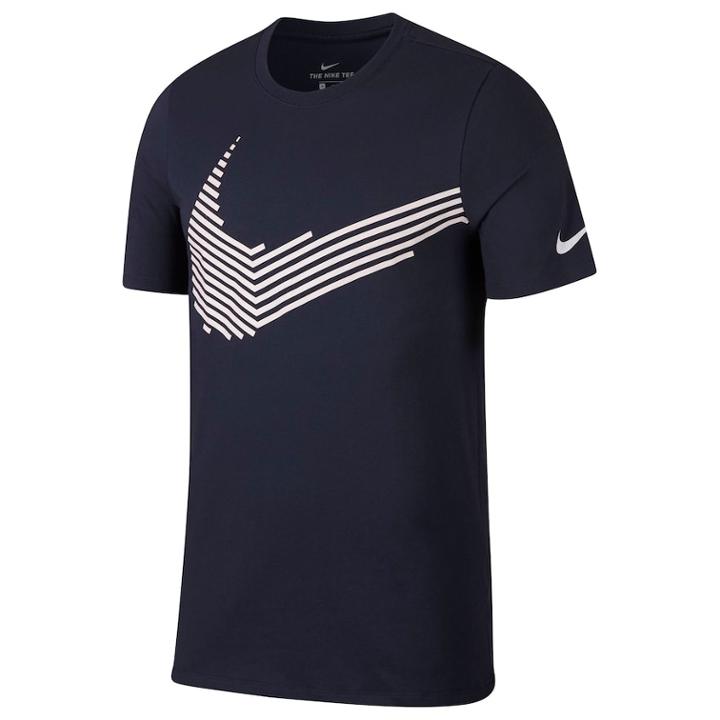 Men's Nike Drifit Swoosh Tee, Size: Large, Blue