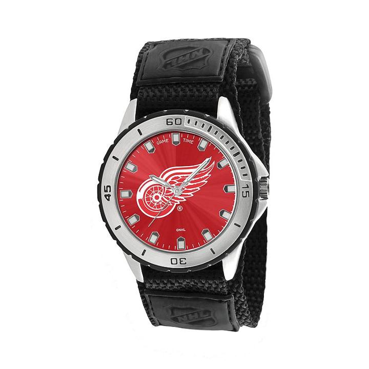 Game Time Veteran Series Detroit Red Wings Silver Tone Watch - Nhl-vet-det - Men, Black