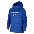 Boys 8-20 Nike Therma Football Hoodie, Size: Small, Blue