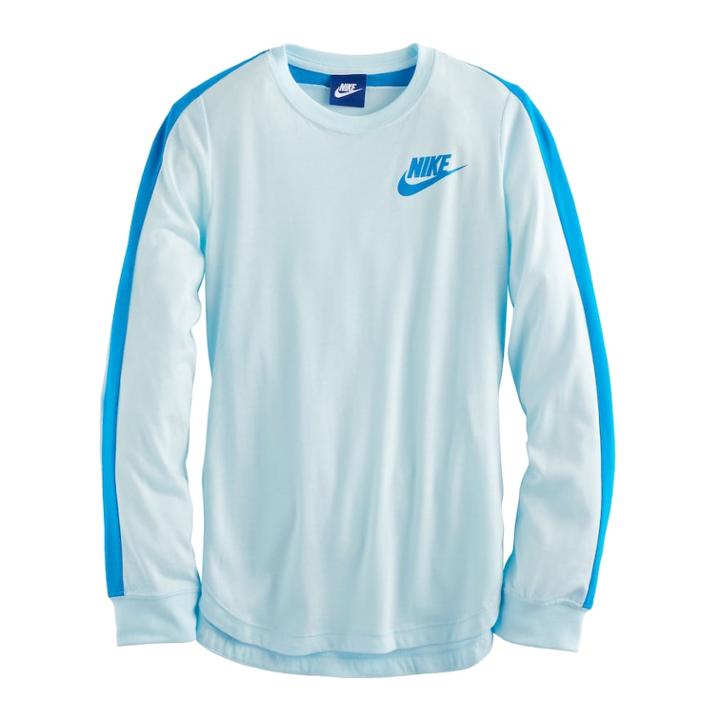 Girls 7-16 Nike Colorblock Stripe Top, Size: Small, Blue (navy)