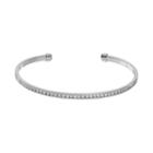City Rox Cubic Zirconia Cuff Bracelet, Women's, White
