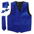 Big & Tall Steven Land Solid 4-pc. Vest Set, Men's, Size: 5xl, Brt Blue