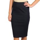 Harve Benard Solid Pencil Skirt - Women's, Size: 4, Black