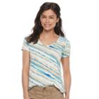 Petite Sonoma Goods For Life&trade; Essential Print V-neck Tee, Women's, Size: Xl Petite, Brown