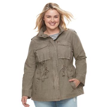 Plus Size Levi's Anorak Military Jacket, Women's, Size: 2xl, Med Grey