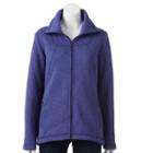 Women's Free Country Sweater Fleece Jacket, Size: Small, Purple